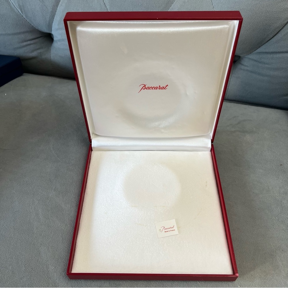 BACCARAT Red Necklace Box 7.60x7.40x1.40 inches + Tag